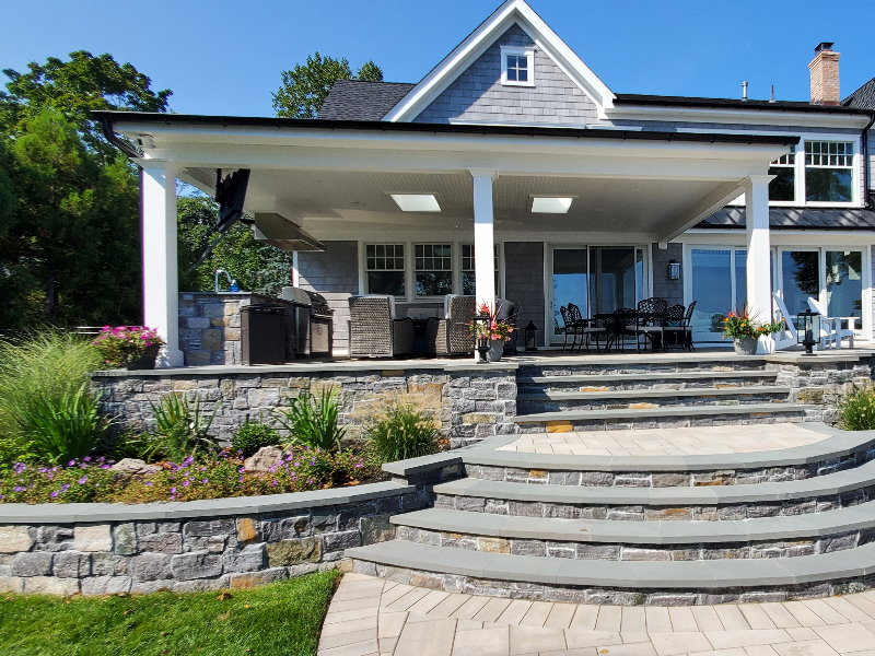 Raised Patio with steps